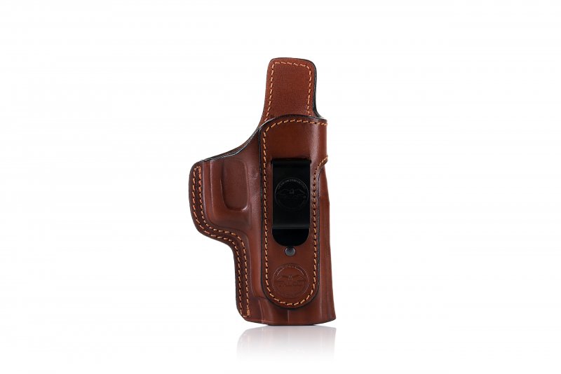 Comfortable IWB concealed open top leather holster