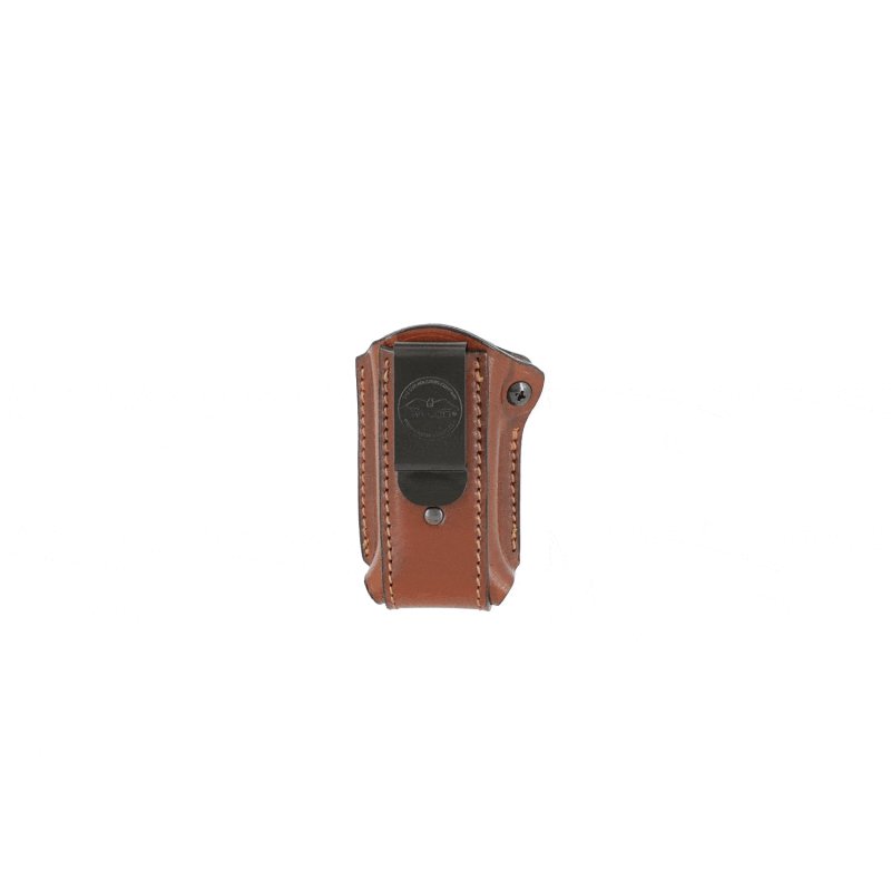 IWB clip on magazine leather pouch with retention screw