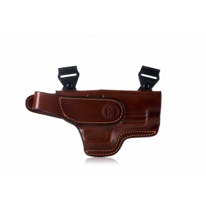 Horizontal leather shoulder holster