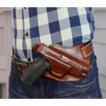Cross draw holster leather
