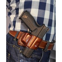 Quick draw slim OWB leather holster