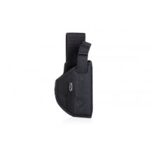 Duty nylon OWB holster with lowered carry position