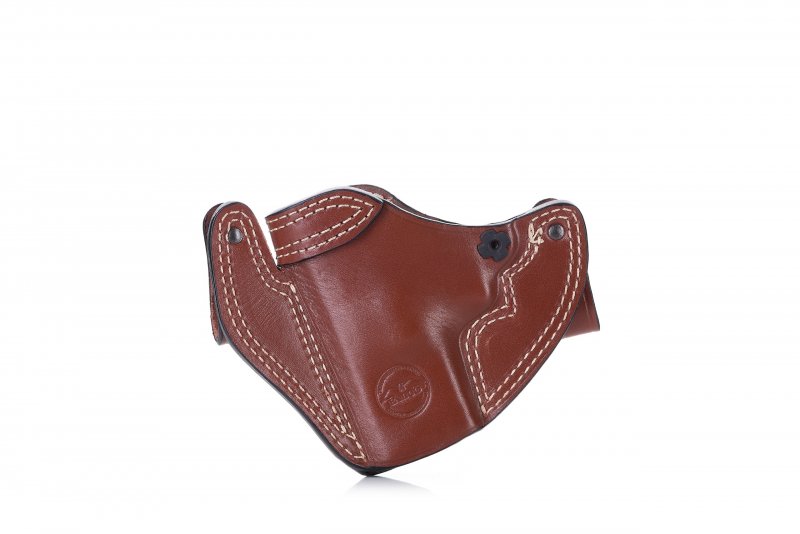 Timeless pancake IWB leather holster with snaps