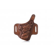 Exclusive Hand-Carved Leather OWB Custom Holster - FLORAL