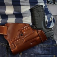 OWB leather holster for SOB carry