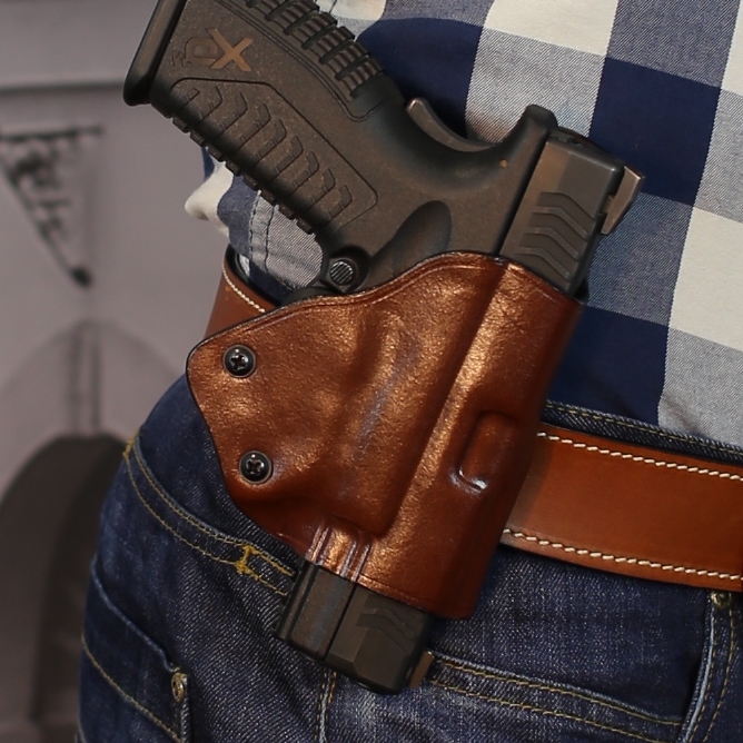 Leather Holster With Open Top For Fast Drawing OWB Pick Your GUN MODEL 