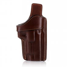 Slim design open top OWB leather holster