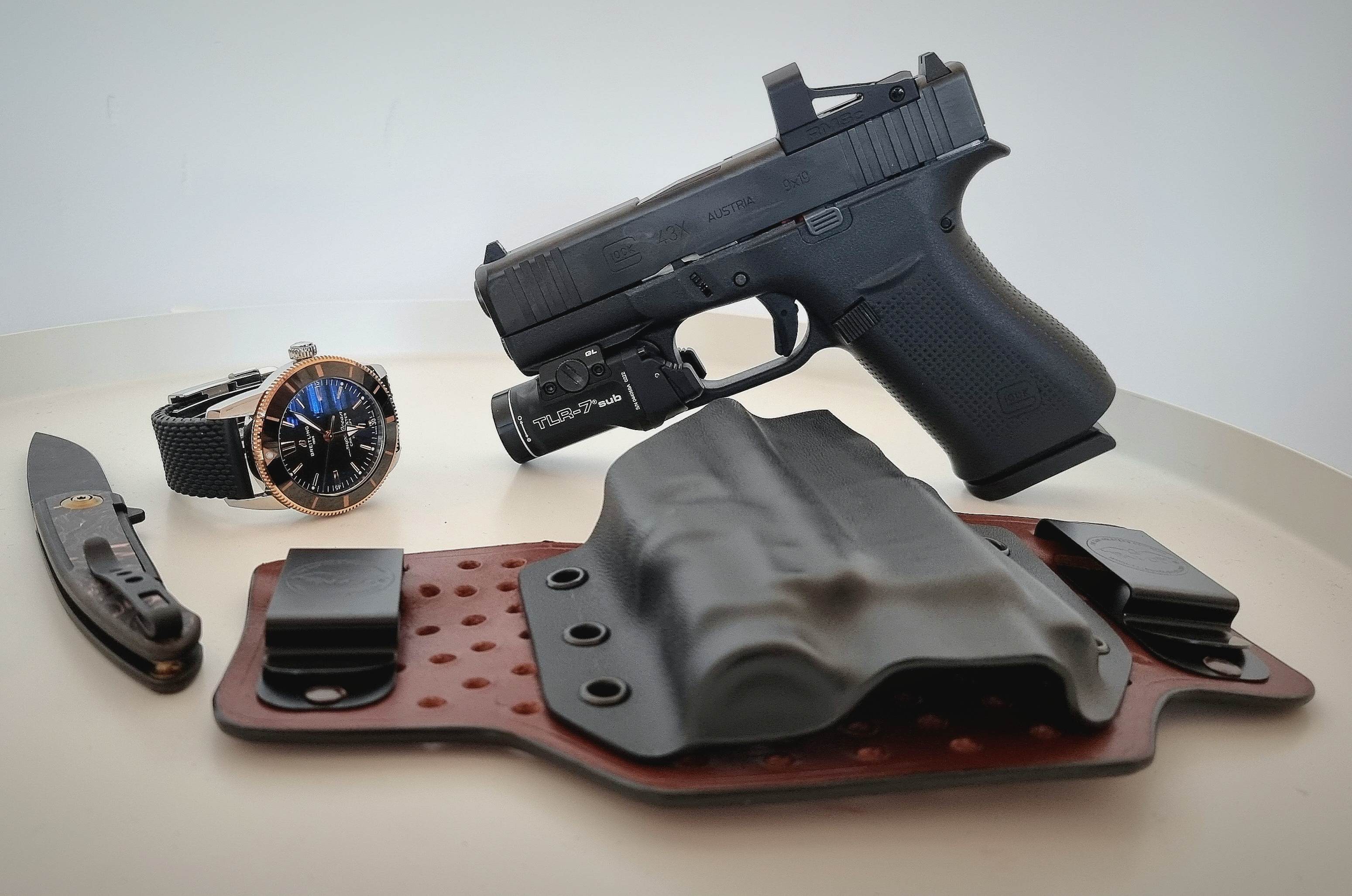 glock 43x holster with light and optic