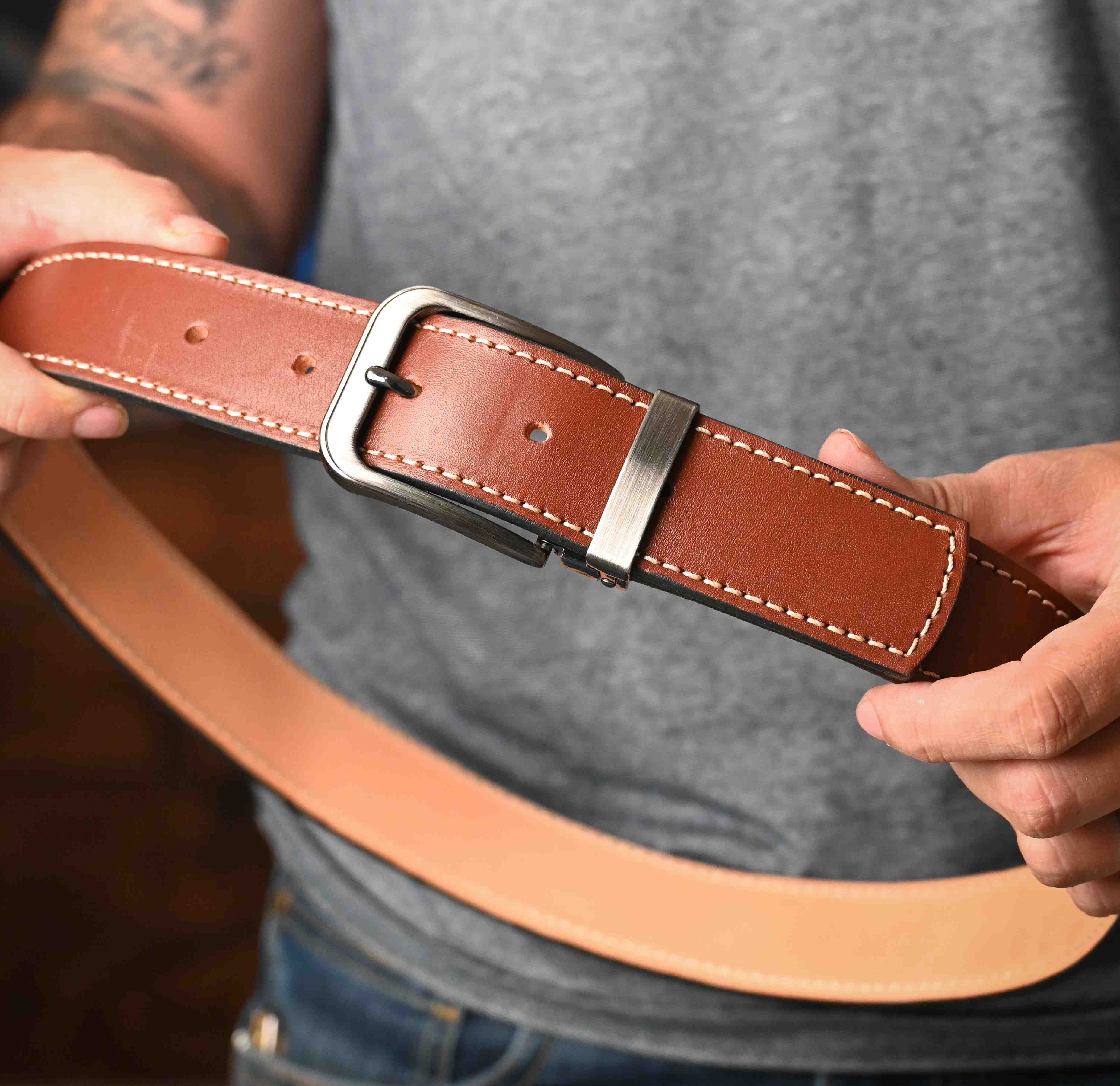 Sturdy CCW Leather Gun Belt