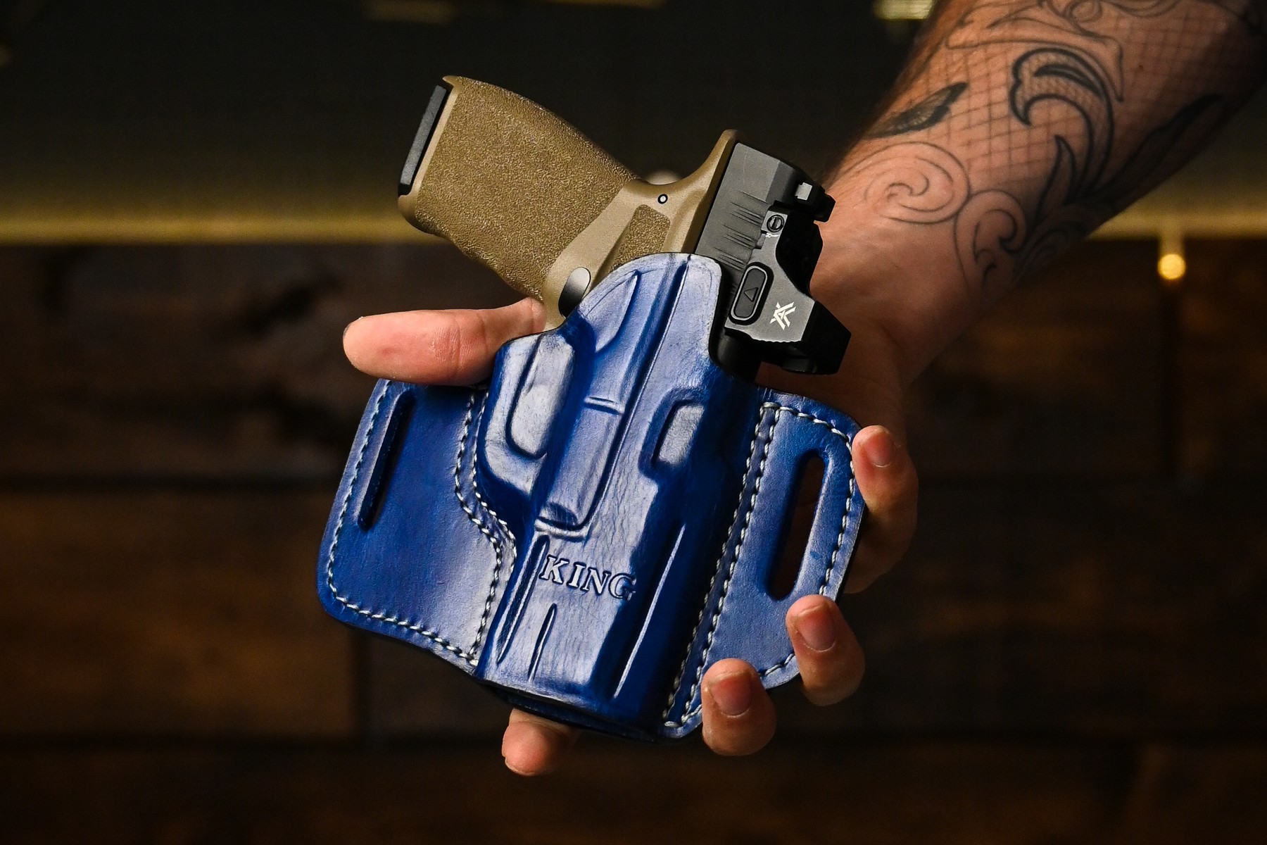 leather pistol holster