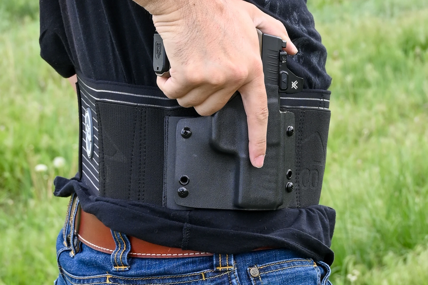 Belly band ccw for guns with optics